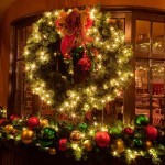 Lincoln Center lower level wreath garland
