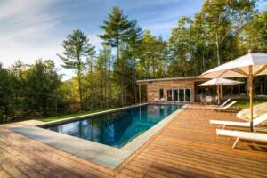 swimming pool with marble coping