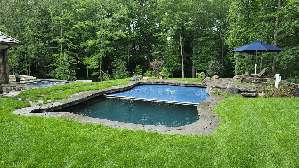 pool with automatic covers