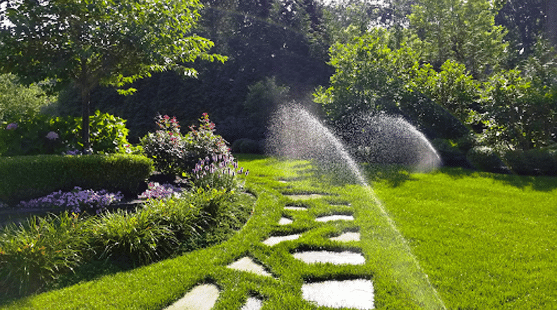 Image of our irrigation and sprinkler systems for a bright, beautiful and lasting lawn
