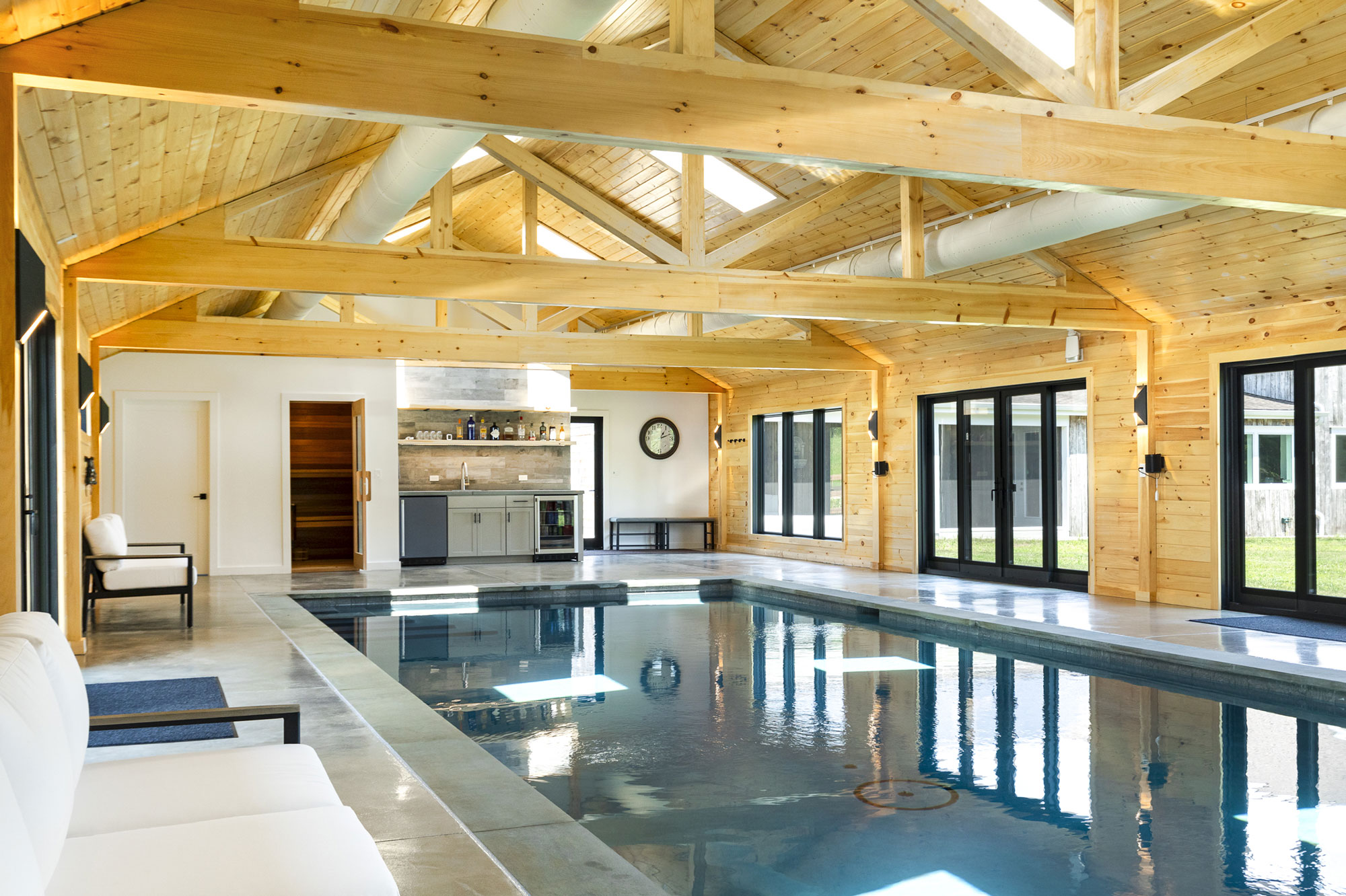 Indoor pool construction